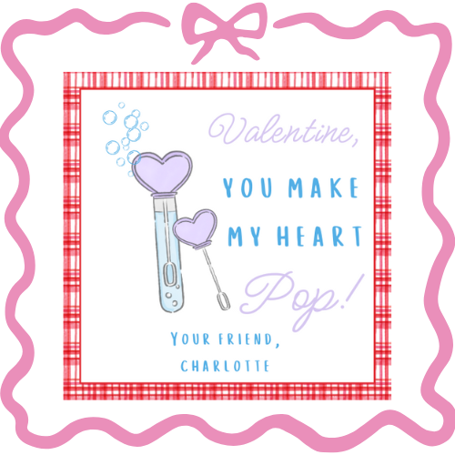 Purple Bubbles Valentine