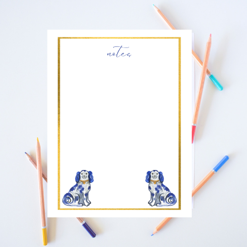 Chinoiserie Dog Notepad