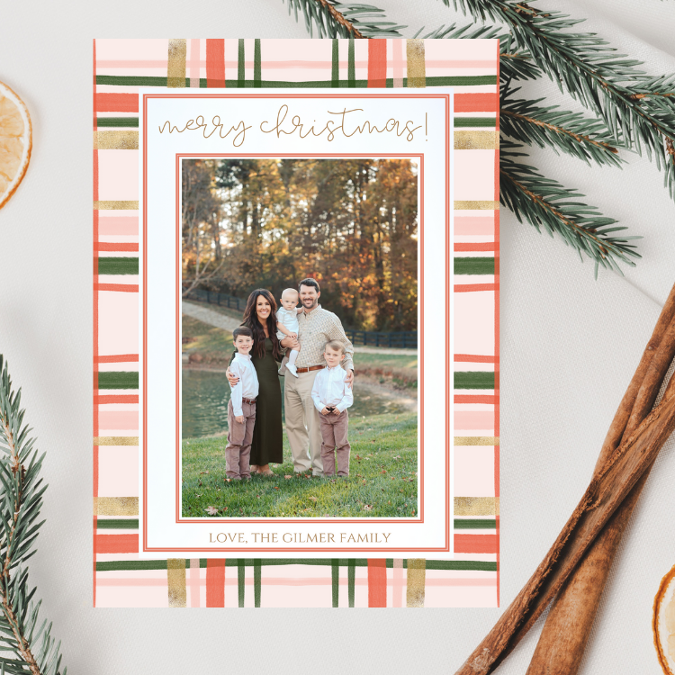 Christmas Plaid Christmas Card