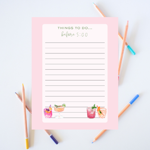 Cocktail Hour Notepad