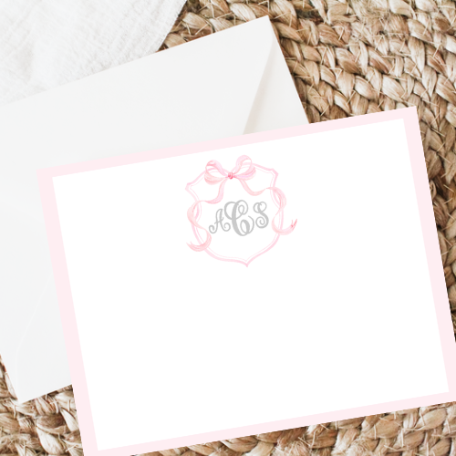 Pink Crest Notecards