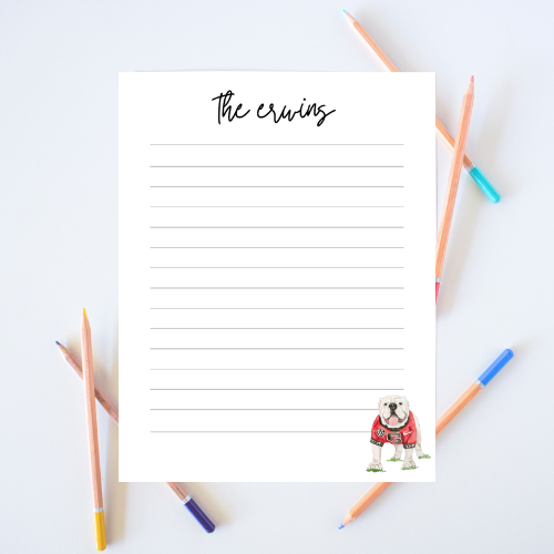 UGA Personalized Notepad