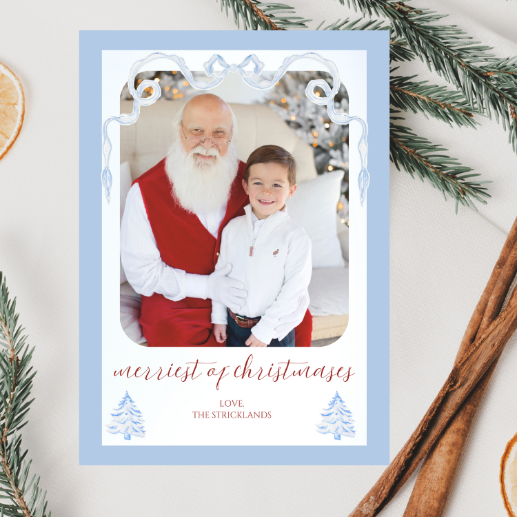 Blue Christmas Christmas Card