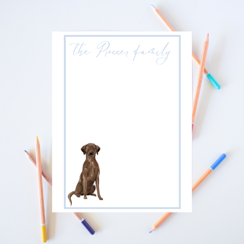 Personalized Dog Breed Notepad – Custom Stationery for Dog Lovers
