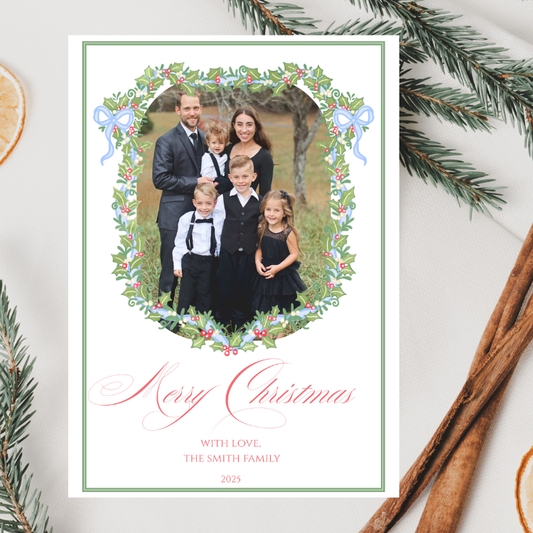 Christmas Berry Crest Christmas Card