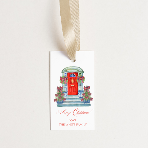 Christmas Door Personalized Gift Tag