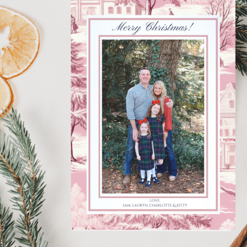 Christmas Toile Christmas Card