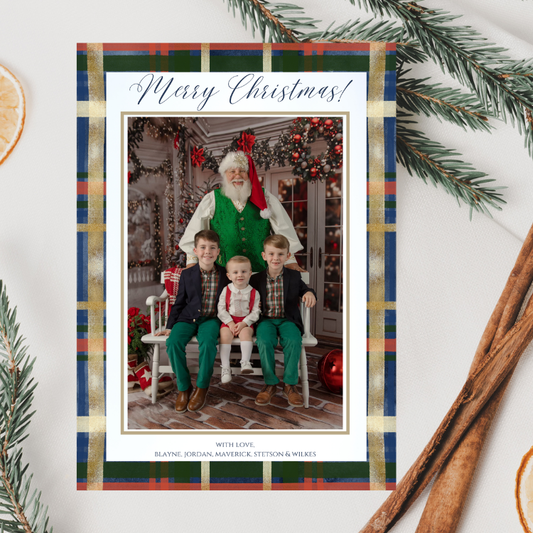 Classic Plaid Christmas Card