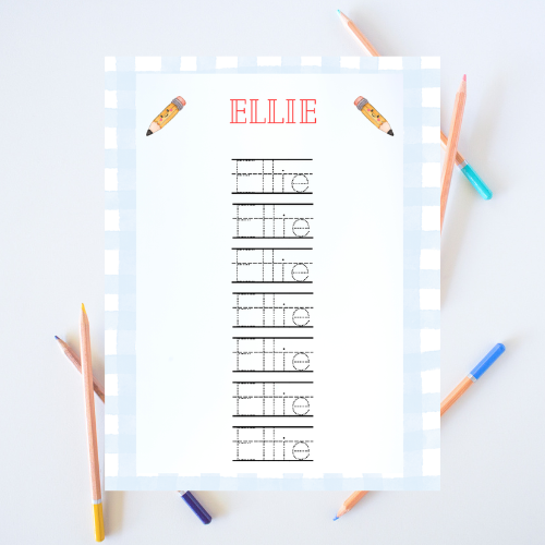 Children's Name Handwriting Notepad