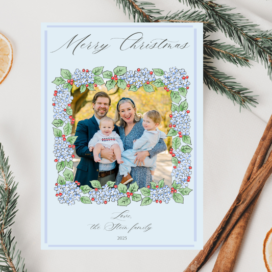 Hydangea & Berry Christmas Card