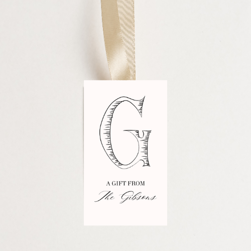 Initial Script Gift Tag