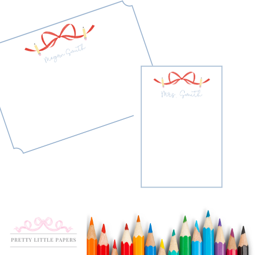 Red Ribbon Teacher Stationery Bundle