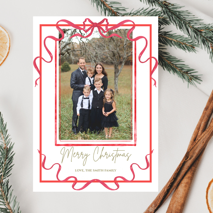 Ribbons & Bows Christmas Card