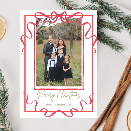 Ribbons & Bows Christmas Card