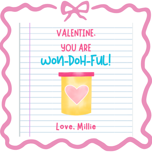 "Won-Doh-Ful" PlayDoh Valentine